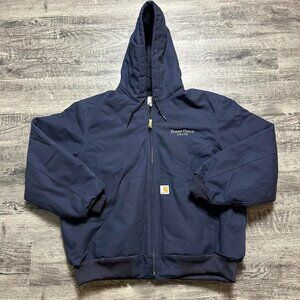 Carhartt Men's XL Navy Blue Quilted Coat